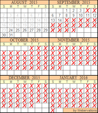 Lucky Duck Suite 1 Availability Calendar