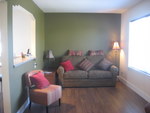 The living room also has a single hideabed