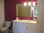 Bathroom includes jacuzzi tub/shower combo